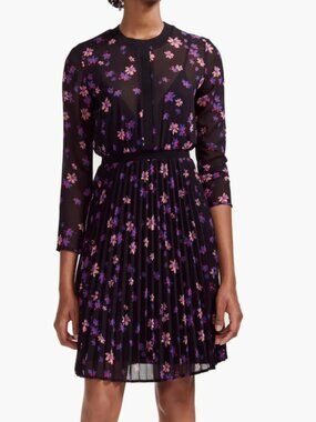 Rivoline Pleated Chiffon Shirtdress